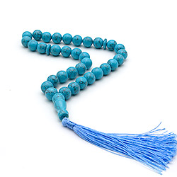 Четки из бирюзы имитации 10 мм 33 бусины