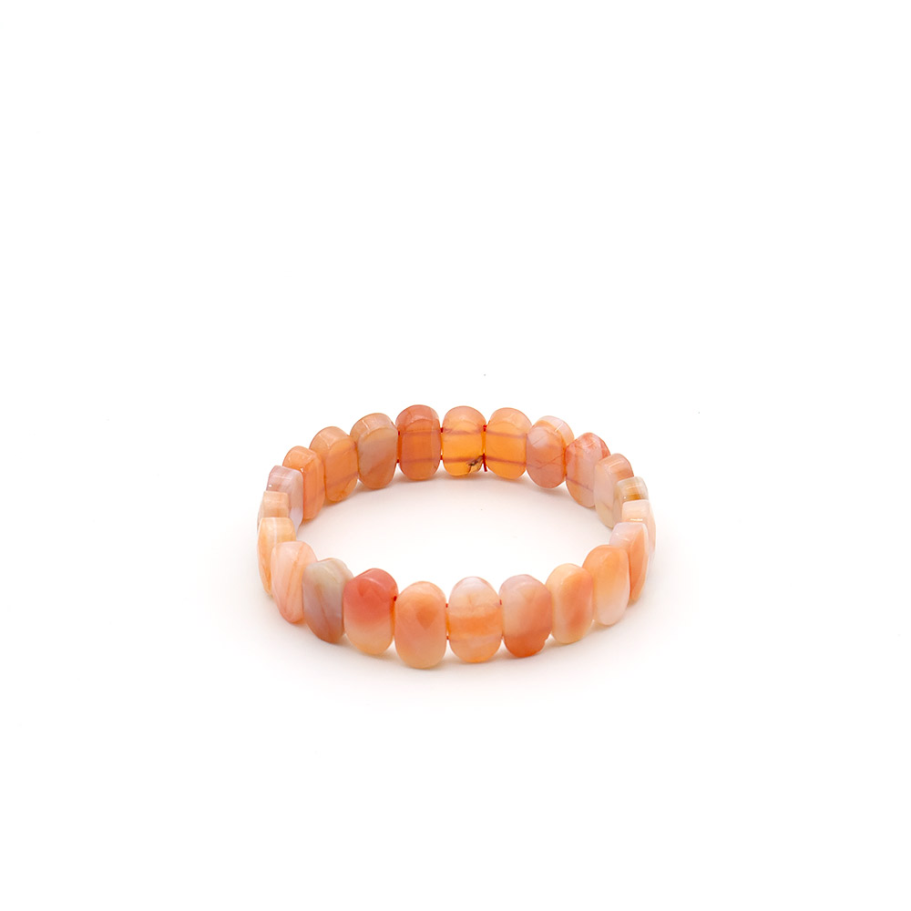 Фото товара браслет из агата цвет ботсвана медовый сегмент овальный 14*9 мм