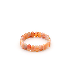 Браслет из агата цвет ботсвана медовый сегмент овальный 14*9 мм