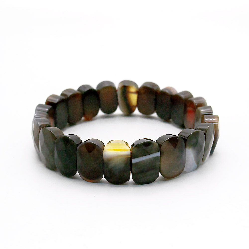 Браслет из агата ботсвана 15*9 мм грань