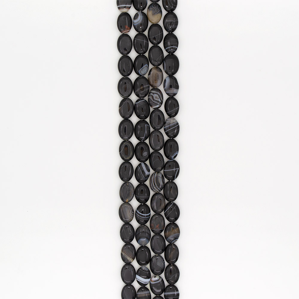 Фото товара агат таблетка цвет черный овал 18*13 мм