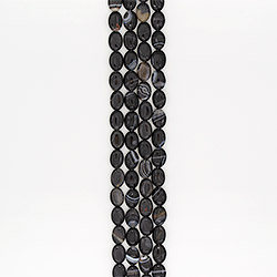 Агат таблетка цвет черный овал 18*13 мм