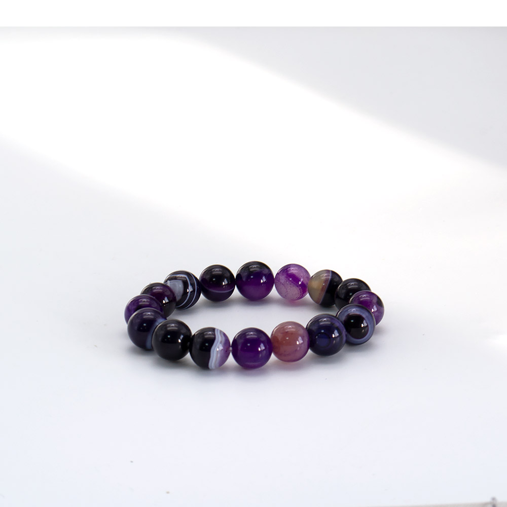 Фото товара браслет из агата фиолетового шар 10 мм