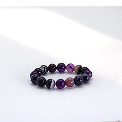 Браслет из агата фиолетового 10 мм