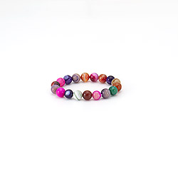 Браслет из турмализированного кварца с адуляром 4,5 мм грань