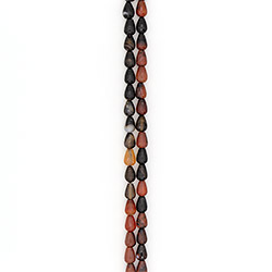 Сердолик темный капля грань 14*10 мм