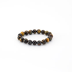 Браслет из тигрового и соколиного глаза 10 мм