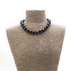 Бусы из майорки цвет антроцит рондоль