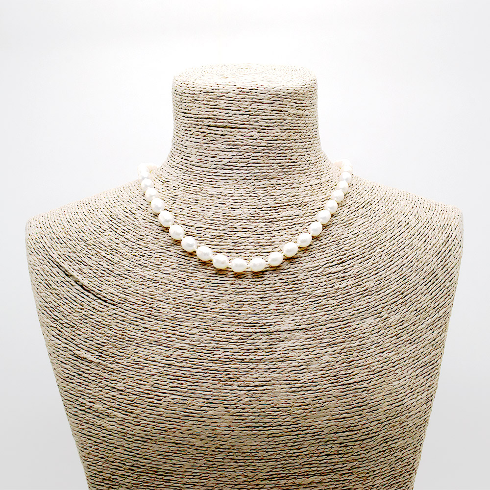 Фото товара бусы из жемчуга "бочонок" 10*8 мм