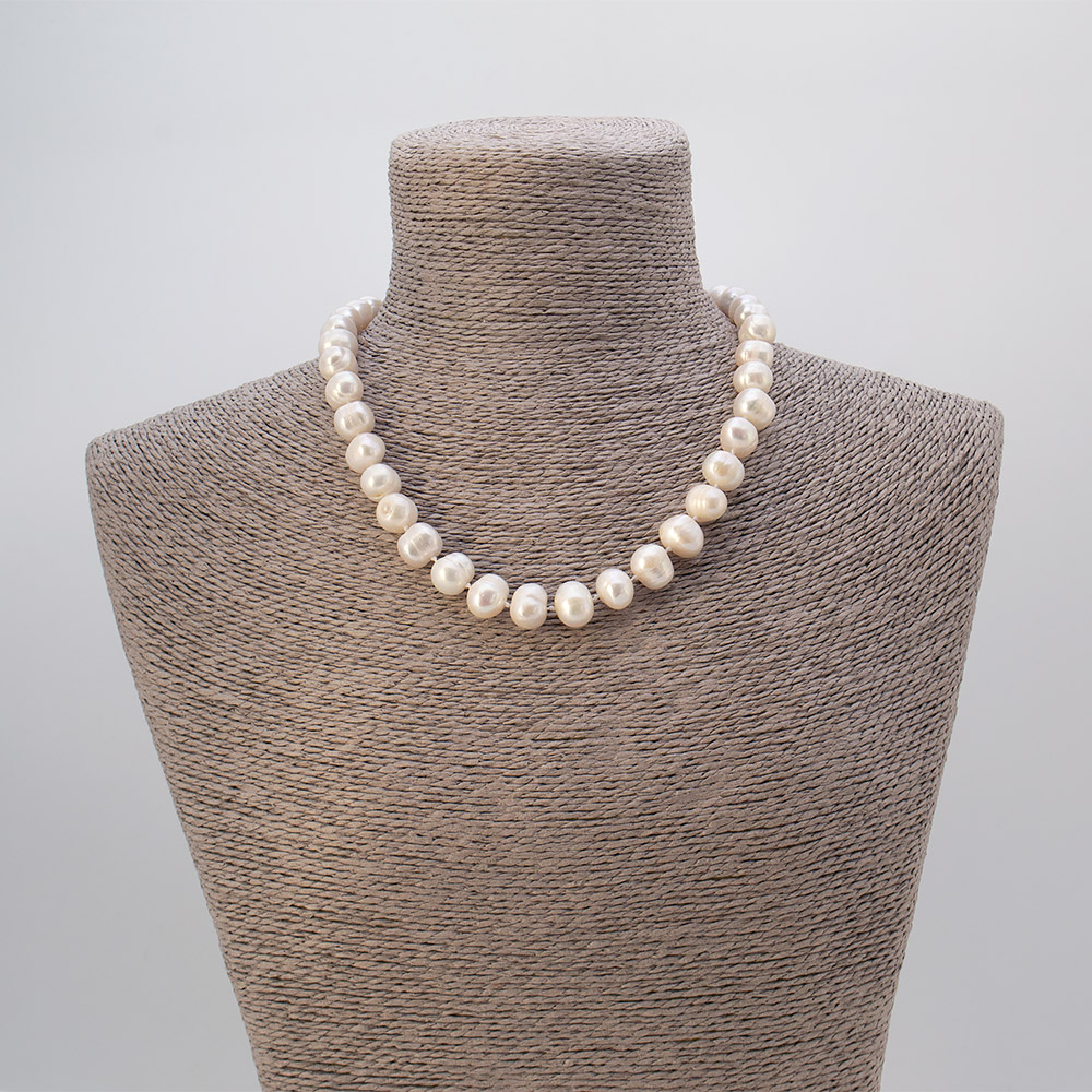 Фото товара бусы из жемчуга рондоль 11*12 мм