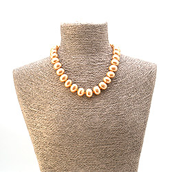 Бусы из майорки цвет оранжево-желтый рондоль