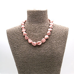 Бусы из майорки барокко цвет розовый