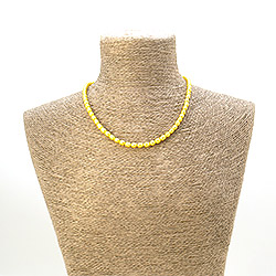 Бусы из жемчуга цвет желтый "рис"