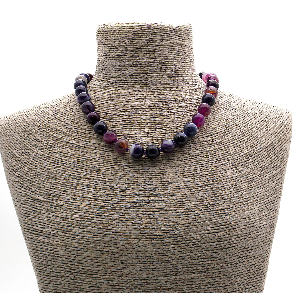 Фото товара бусы из агата цвет сердолик с зеленым шар 10 мм