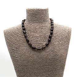 Бусы из раухтопаза галтовка 16*11 мм