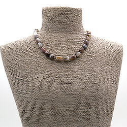 Фото товара бусы из агата ботсвана галтовка 13*11 мм