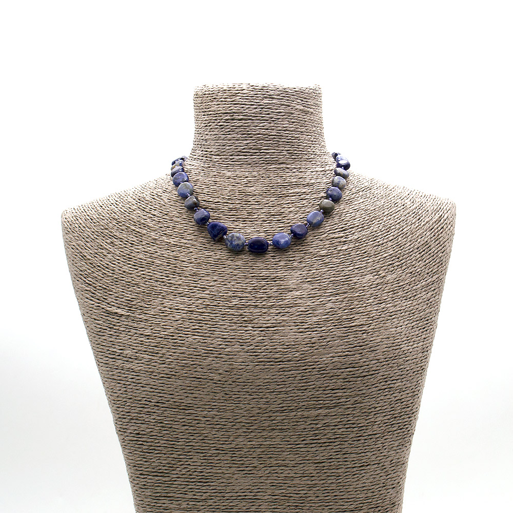 Фото товара бусы из содалита галтовка 10*8 мм