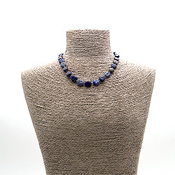 Бусы из содалита галтовка 10*8 мм