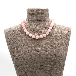 Фото товара бусы из розового кварца галтовка круглая