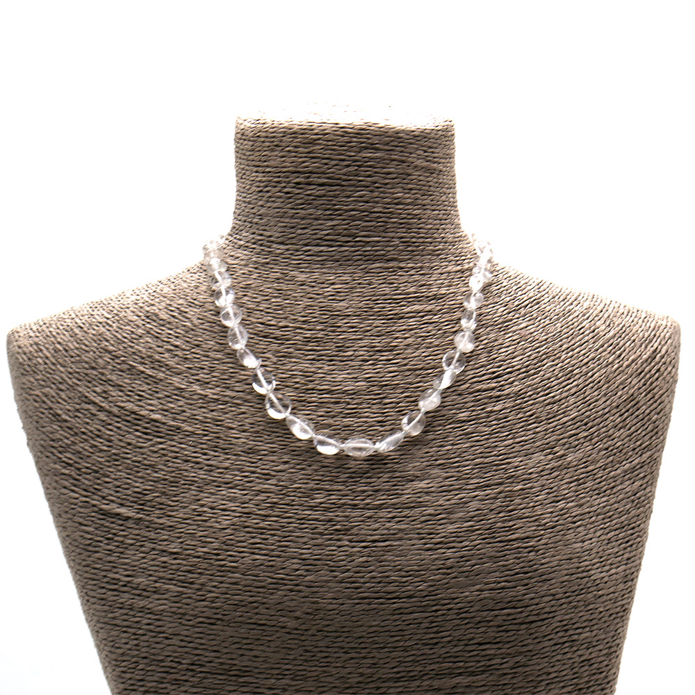 Фото товара бусы из горного хрусталя галтовка 10*9 мм