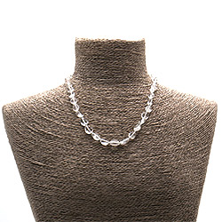 Бусы из горного хрусталя галтовка 10*9 мм