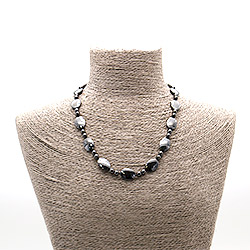 Бусы из гематита таблетка овальная 18*13 мм