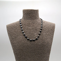 Бусы из гематита таблетка круглая обьемная 10 мм