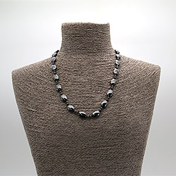 Бусы из гематита таблетка овальная 14*10 мм