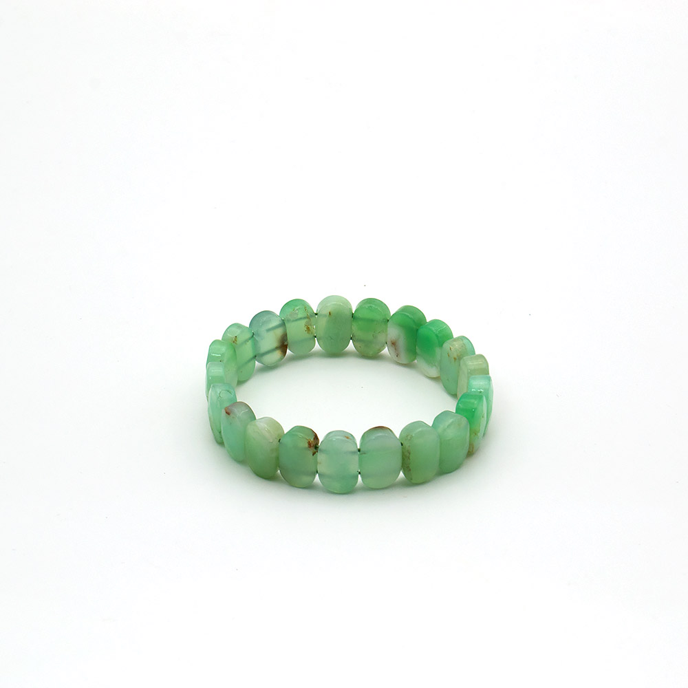 Фото товара браслет из хризопраза яблочного 15*10 мм грань