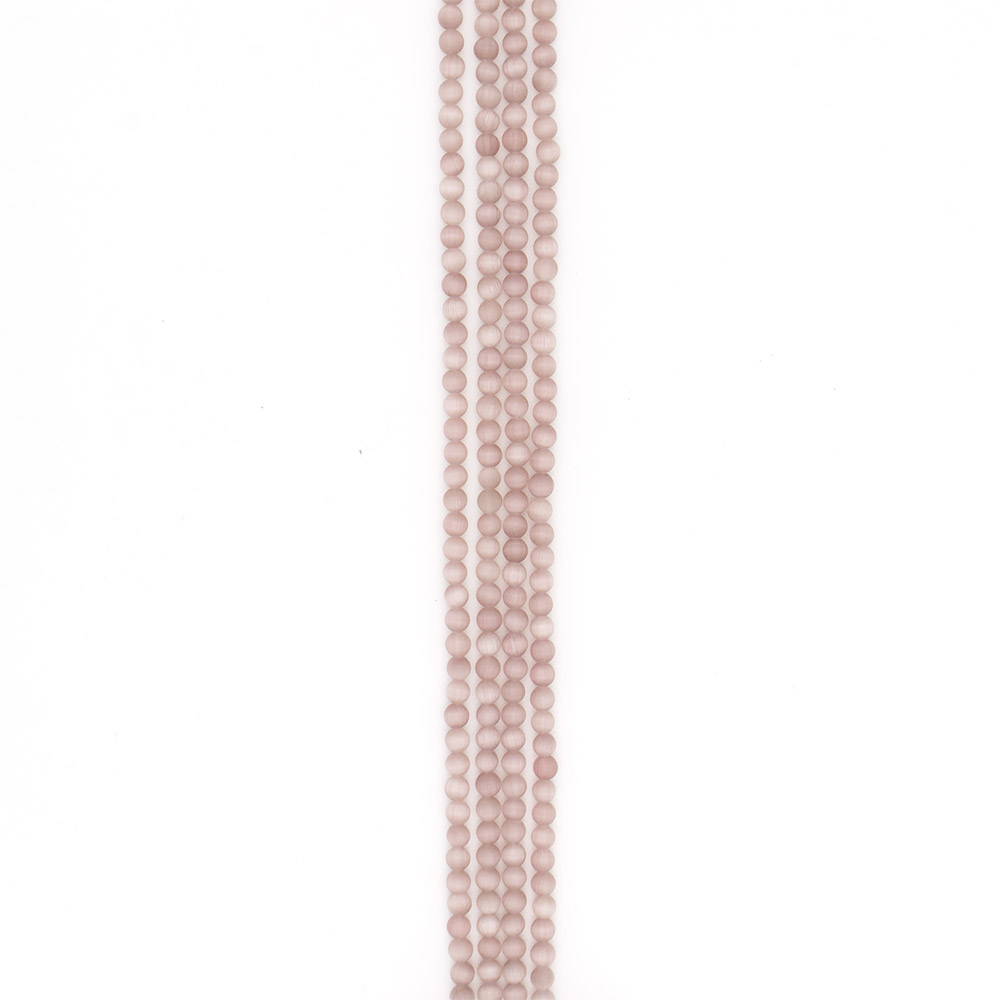 Фото товара кошачий глаз имитация цвет пудровый 6 мм 