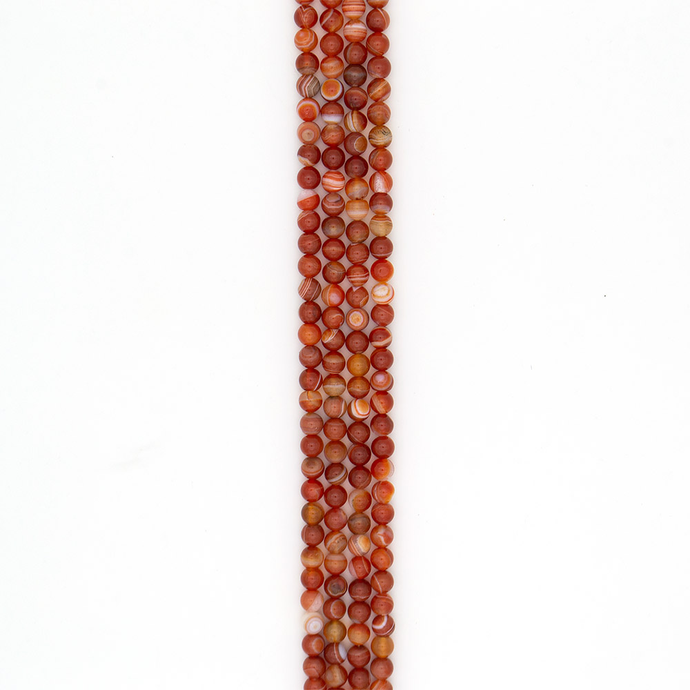 Фото товара сердолик бело-рыжий 8 мм