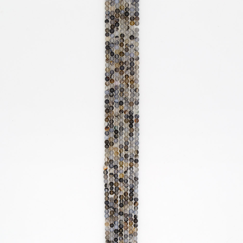 Фото товара агат шар моховый темно-серый 5 мм