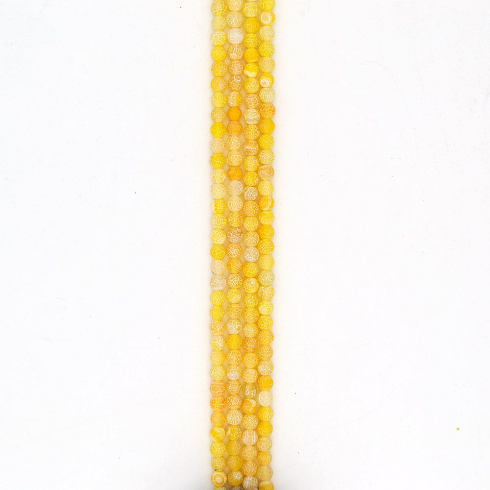 Фото товара агат кракле шар цвет желтый матовый 8 мм