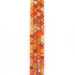 Агат кракле шар цвет оранжево-белый матовый 12 мм