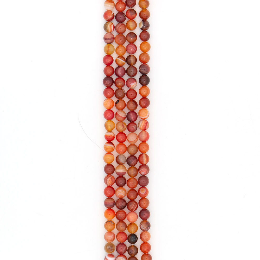 Фото товара агат шар цвет рыже-розовый 10 мм