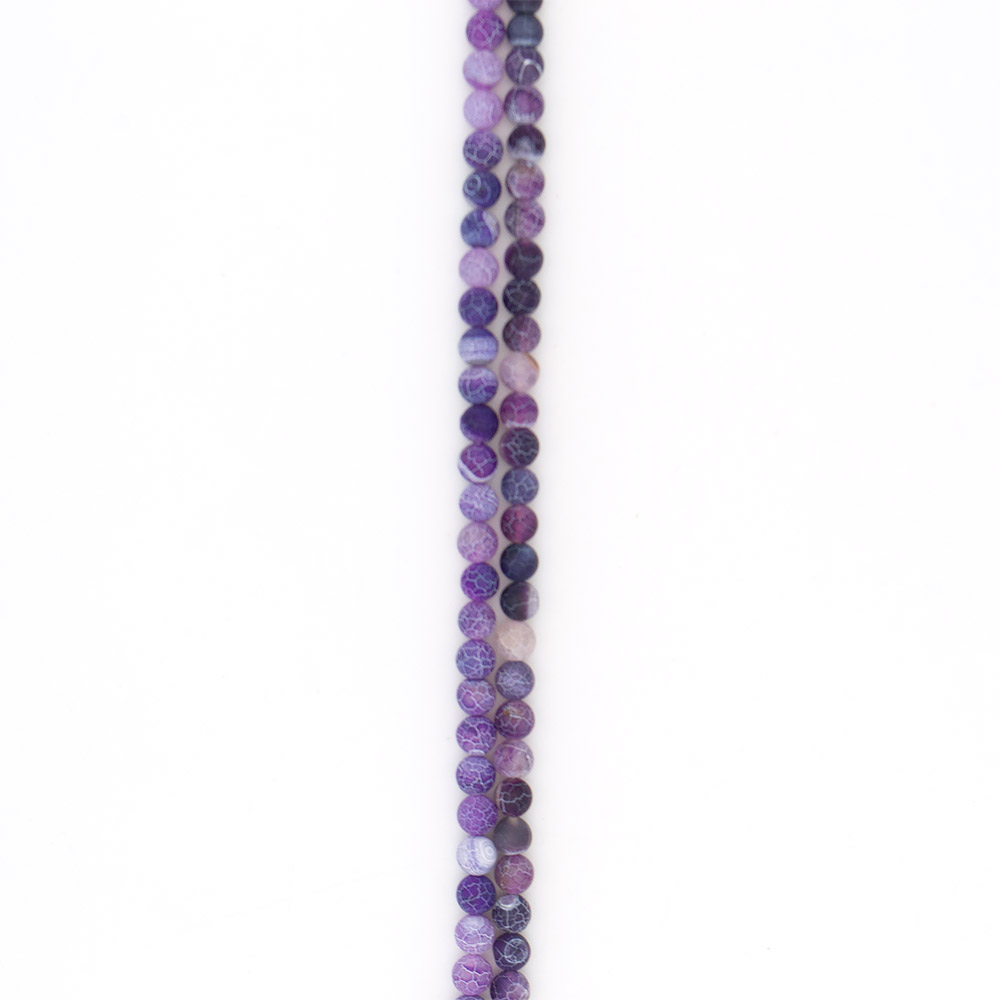 Фото товара агат кракле шар цвет темно-сиреневый матовый 10 мм