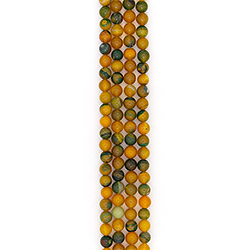 Агат шар цвет желто-зеленый 12 мм