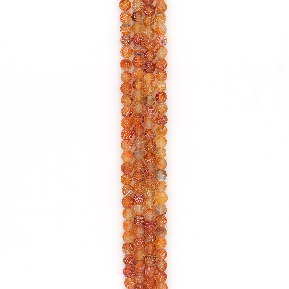 Фото товара агат кракле шар цвет светло-рыжий матовый 10 мм