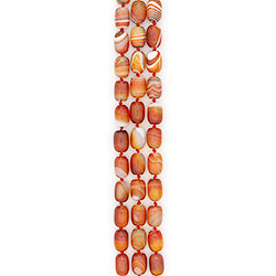 Сердолик бело-рыжий бочата 18*13 мм