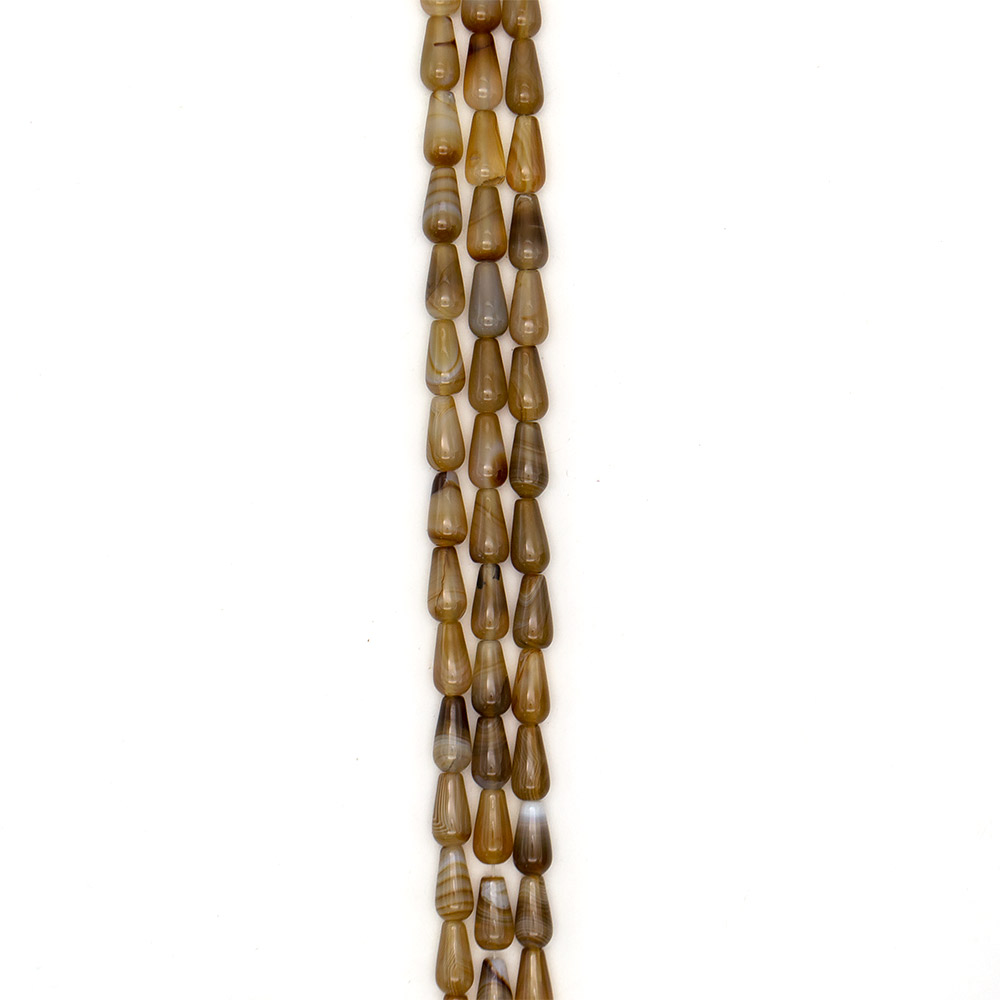 Фото товара агат капля цвет коричнево-серый 16*8 мм