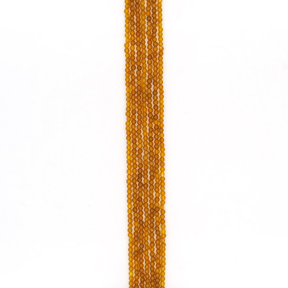 Фото товара агат шар цвет темно-желтый 4 мм