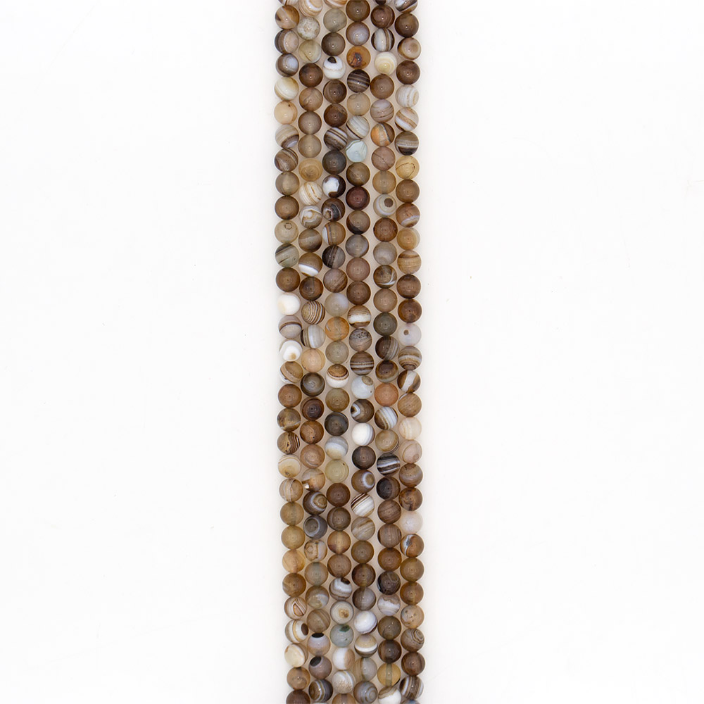 Фото товара агат шар цвет коричнево-серый 8 мм