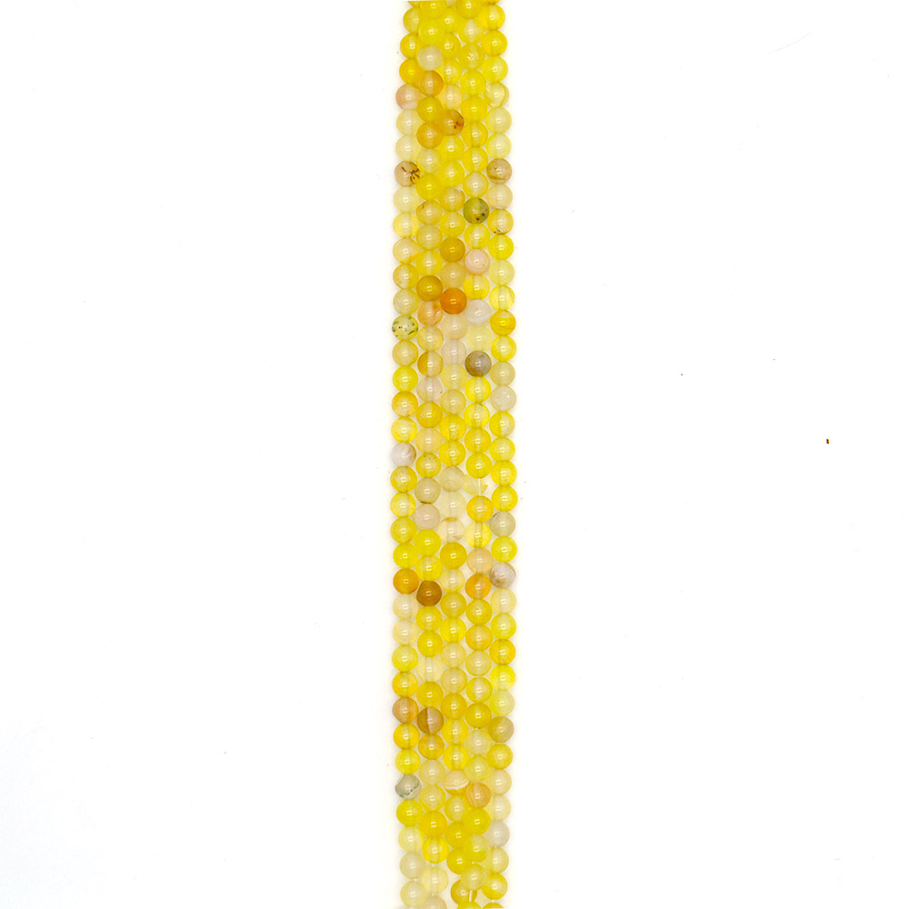 Фото товара агат шар цвет бело-желтый 6 мм