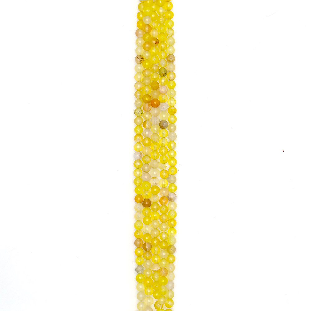 Фото товара агат шар цвет бело-желтый 6 мм