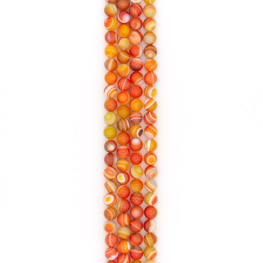 Фото товара агат шар цвет ярко-оранжевый 12 мм