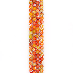 Агат шар цвет ярко-оранжевый 12 мм