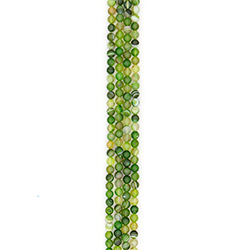 Агат шар цвет серо-зеленый 8 мм