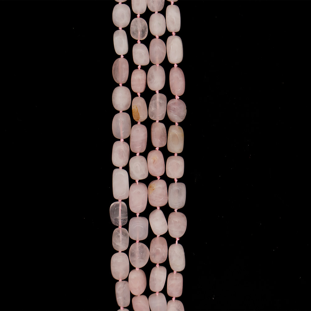 Фото товара розовый кварц галтовка на увеличение с 16*11 до 19*14 мм