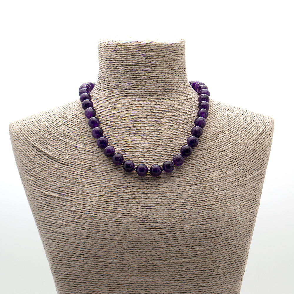 Фото товара бусы из аметиста шар 12мм