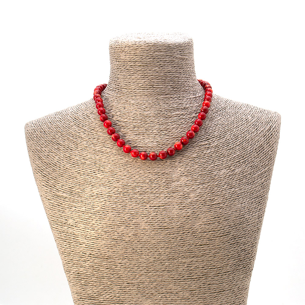 Фото товара бусы из коралла шар 8,5 мм